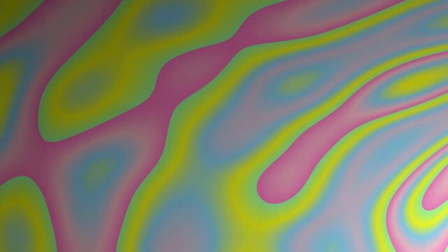 Abstract Swirls of Colorful Liquid Dancing in Bright Studio