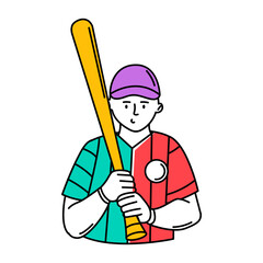 Fototapeta premium A hand drawn style icon showing player