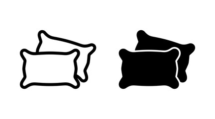 Pillow icon set vector. Pillow sign and symbol. Comfortable fluffy pillow