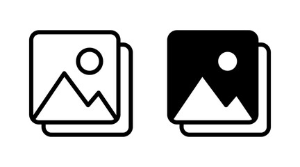 Picture icon set vector. photo gallery sign and symbol. image icon