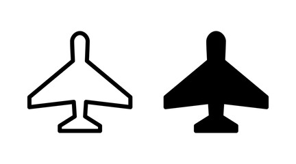 Plane icon set vector. Airplane sign and symbol. Flight transport symbol. Travel sign. aeroplane
