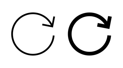 Refresh icon set vector. Reload sign and symbol. Update icon.