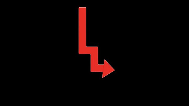 3D Down arrow | Alpha Channel