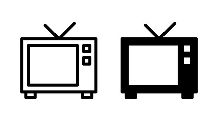 Tv icon set vector. television sign and symbol