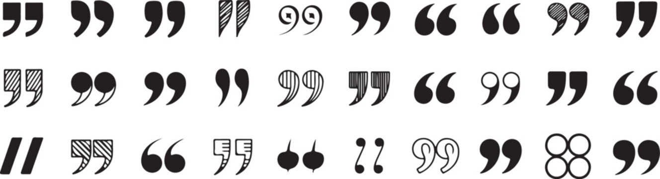 quote symbol pack editable vector icons for typography projects