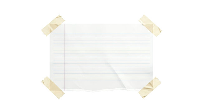 Lined Paper with Taped Corners
