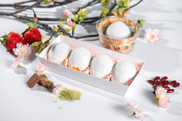Daifuku Strawberry Assorted Flavors on a white background
