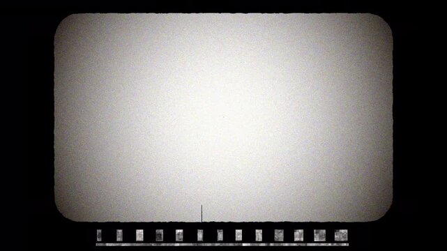 IMAX Film Frame with Sprocket Hole and Noise, Dust, Hair, Scratches on Old Damaged Film Seamless Texture. Animated Only Perforation Frame is Motionless. Tape Loop. Opacity or Screen Mode Usage