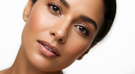 Fototapeta premium Beautiful Woman with Healthy Glowing Skin.