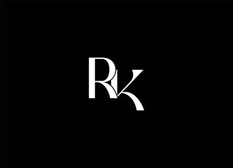 RK initial letter logo design and creative logo