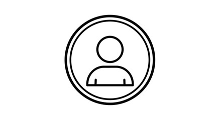 "User Profile Icon for Account, Login, Identity, and Interface Design"