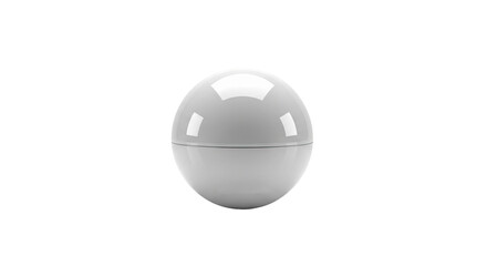 Glossy White Spherical Container