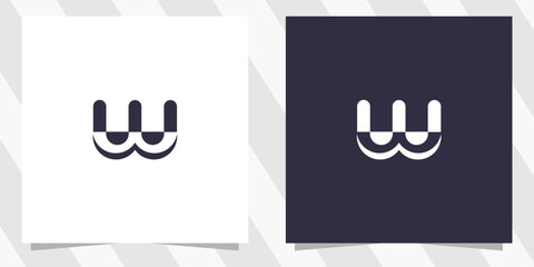 letter w logo design vector