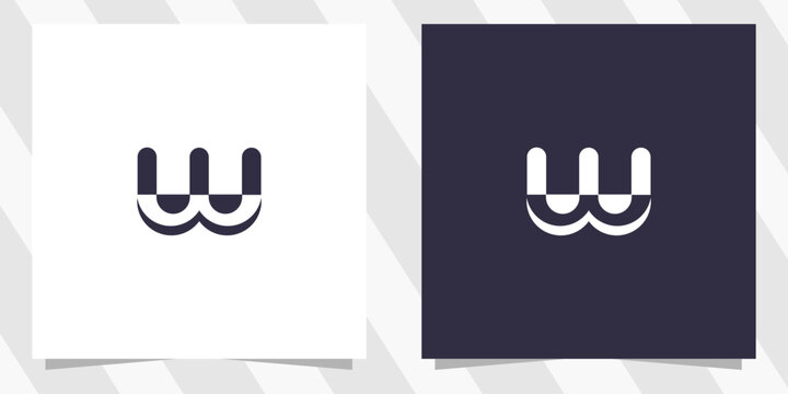 letter w logo design vector