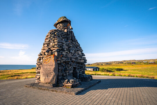 B&aacute;r&eth;ur Sn&aelig;fells&aacute;s Statue at Arnarstapi in Iceland
