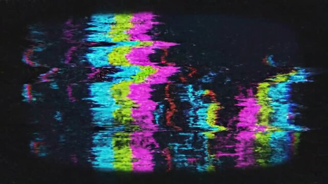 Colorful Glitch Art Data Mosh Distortion