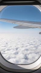 from inside the airplane