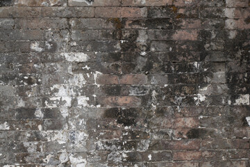Fototapeta premium Old Brick Wall with Weathered Texture and Patina