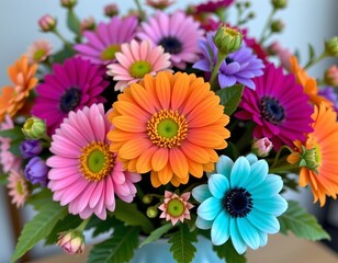 Vibrant Floral Arrangement Natural Light