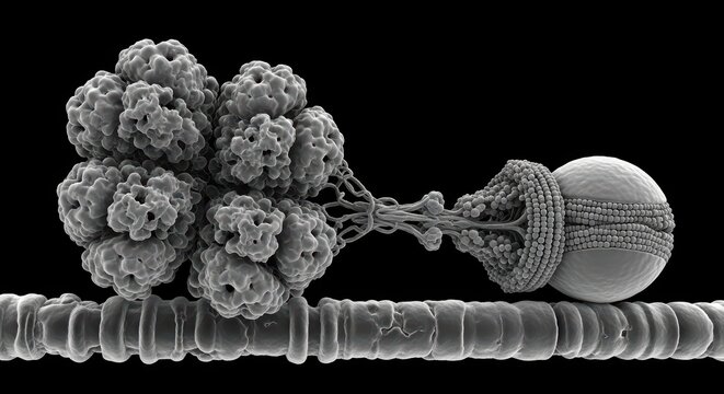 Retrograde Transport Process Via Dynein Motor Protein Ion Abrasion Scanning Electron Micrograph