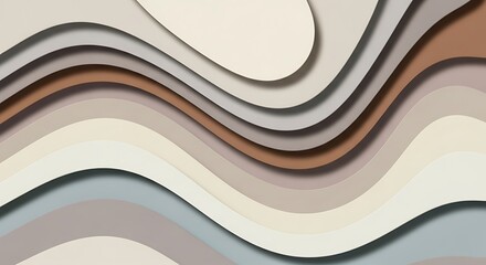 Abstract Wavy Layers in Neutral Tones.