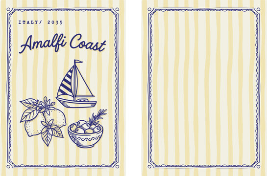 Vintage Lemonade Label Design with Lemon and Floral Illustration