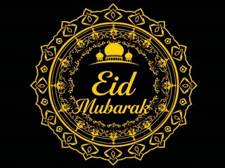 Elegant eid mubarak greeting