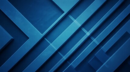 Fototapeta premium Blue geometric shapes and lines abstract background design element