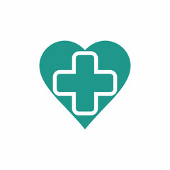 Obraz premium Medical Heart Symbol Icon Graphic Design.