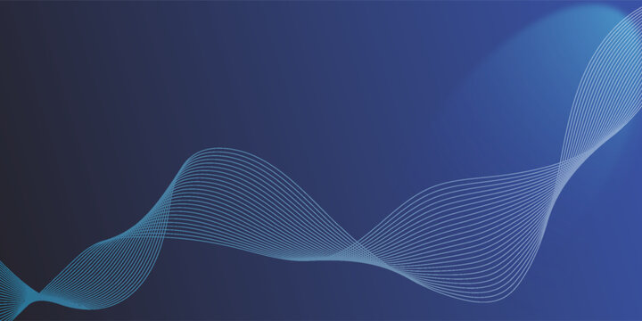 Blended lines with blue and cyan gradient mesh background nice for wallpaper or banner