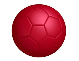 Fototapeta premium A vibrant, glossy, red sphere with patterned, textured surface