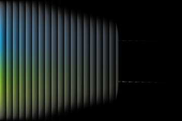 Fototapeta premium Blue Green Gradient Vertical Stripes with Dark Abstract Shape Keywords: abstract, background, blue, green, yellow