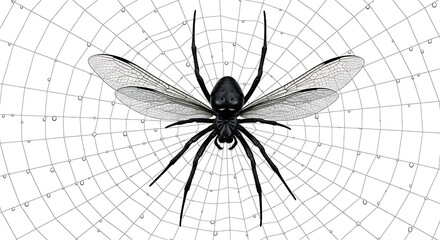 Obraz premium Mosquito illustration on graph paper background