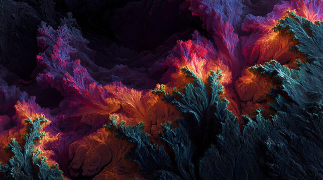 Strange Weird Bizarre Abstract Background With Random Textured Motifs In Ultra High Resolution
