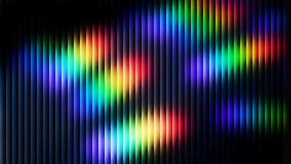 Abstract Glass ripple texture with dark gradient background and vivid colors . Futuristic...