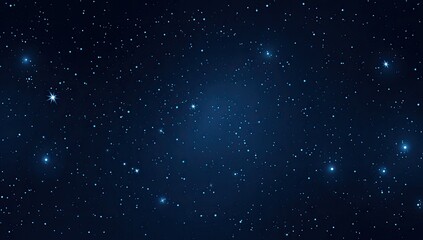 Fototapeta premium A dark blue expanse of cosmos, dense with glittering stars and nebulae