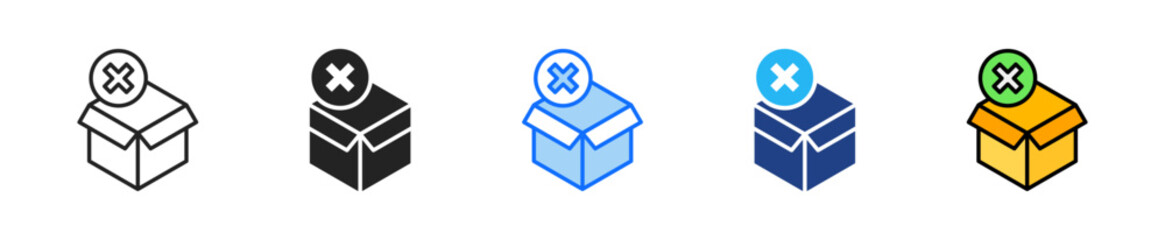 Stock Out Icon Set Multiple Style Collection