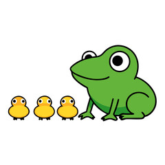 Fototapeta premium funny frog cartoon