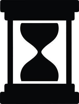 water clock clepsydra drip silhouette vector illustration on transparent background