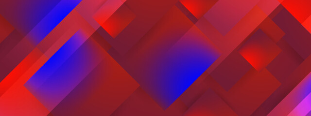 Fototapeta premium Dramatic abstract background featuring dark red and blue tones with subtle overlapping square shapes and gradients