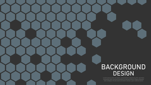 Dark Hexagon Pattern Abstract Technology Background Design
