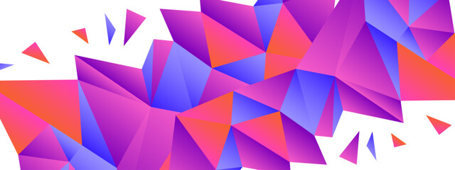 Abstract triangular mesh background with vibrant warm gradient colors © SyahCreation