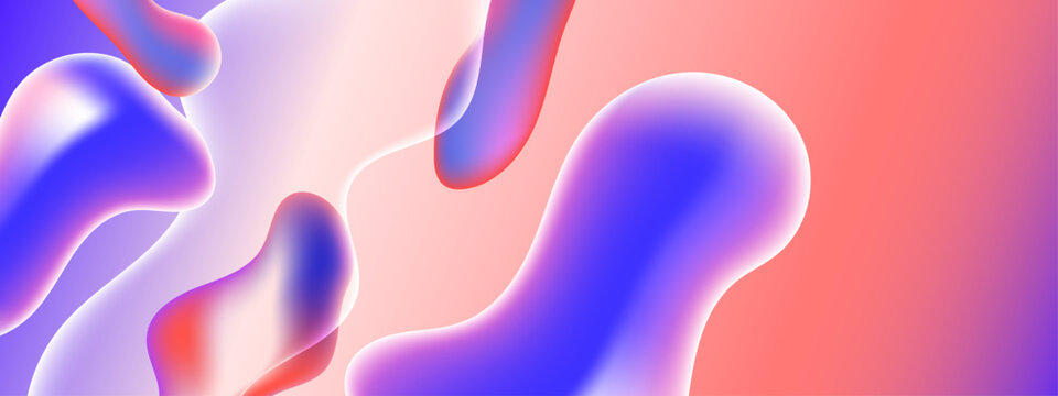 Futuristic fluid shapes with glowing soft gradients and organic motion