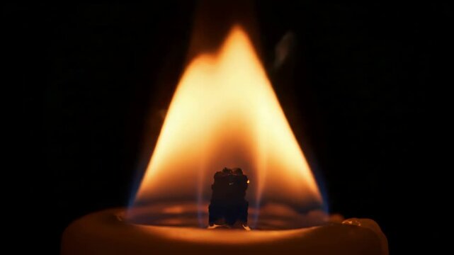Green Screen closeup candle fire flame isolated burning on black background slow motion hd scene 2 with distortion, overlay, glitch, static noise, scan lines background, 4k animated video loop