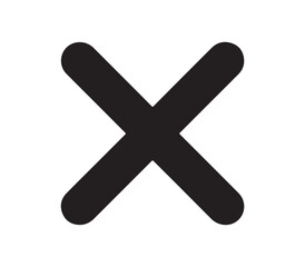 Obraz premium A large black X symbol on a white background