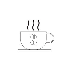 hot cup of coffee icon vector