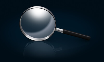 虫メガネ、検索・調査や発見をイメージ