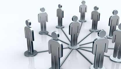 人型アイコンのネットワーク