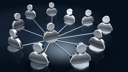 人型アイコンのネットワーク