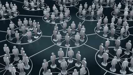 人型アイコンのネットワーク